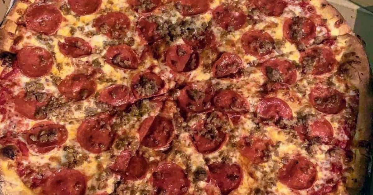 pepperoni and sausage pizza