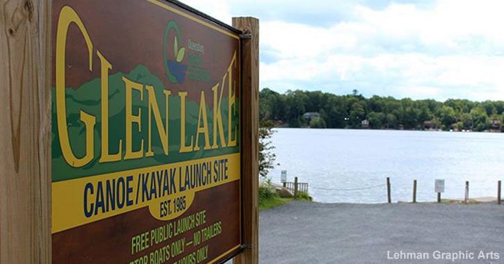 glen lake canoe launch sign