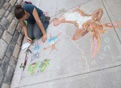 Chalk Fest 2010 in downtown Glens Falls NY