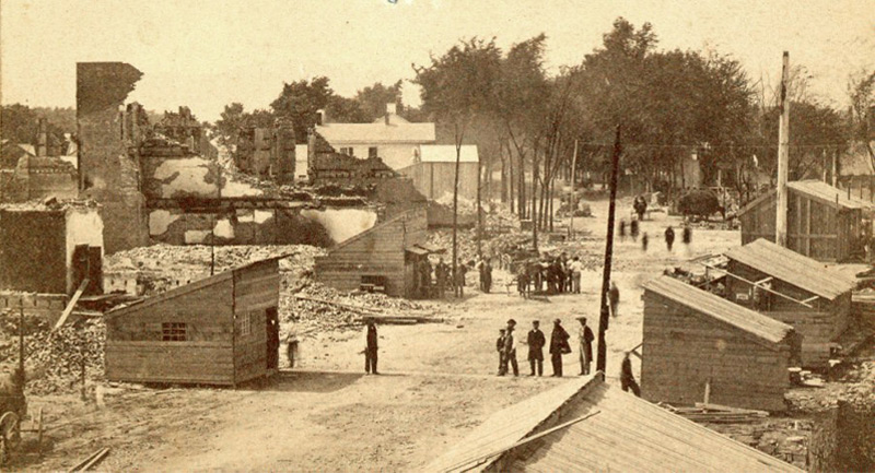 aftermath of 1864 fire in glens falls ny