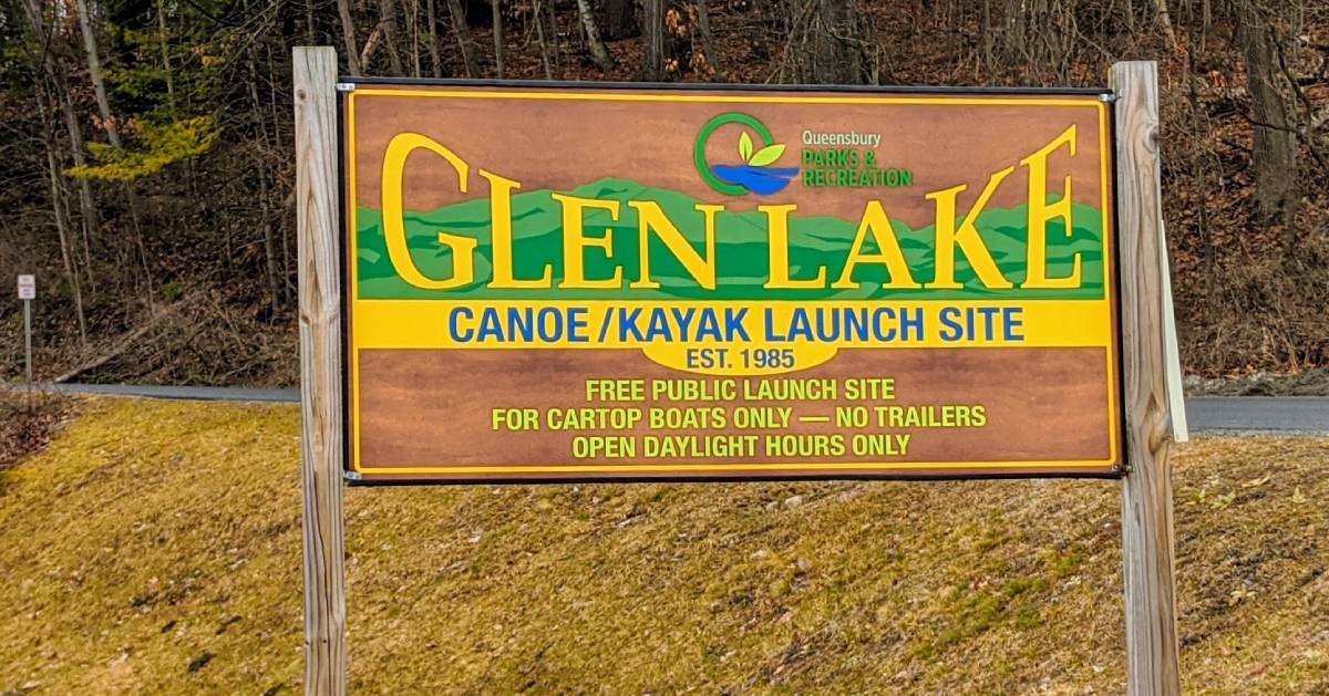 canoe launch sign