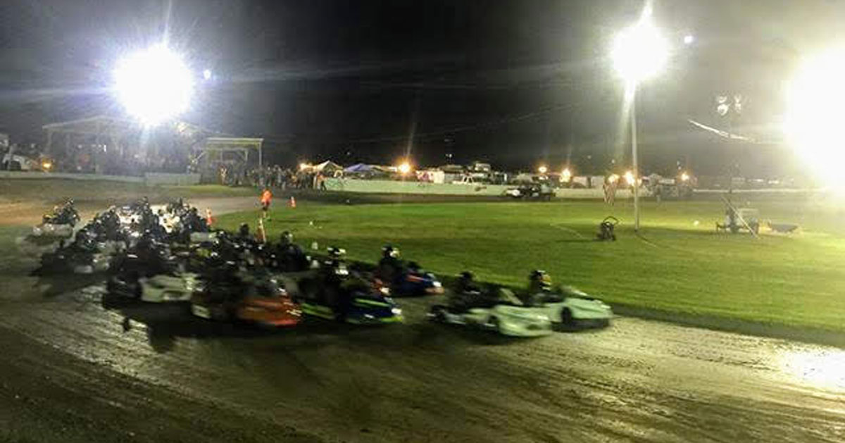 go-kart racing in progress