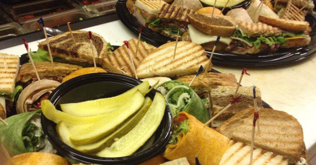 a variety of sandwiches from gourmet cafe