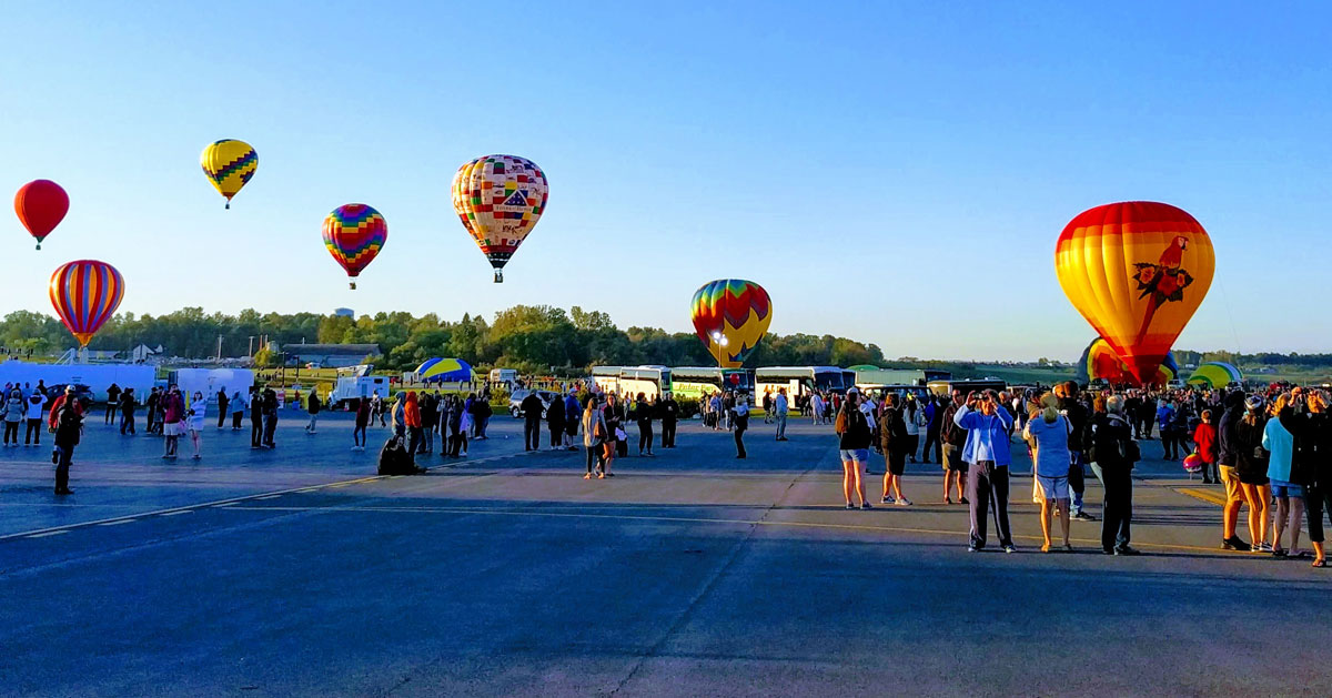 a hot air balloon festival