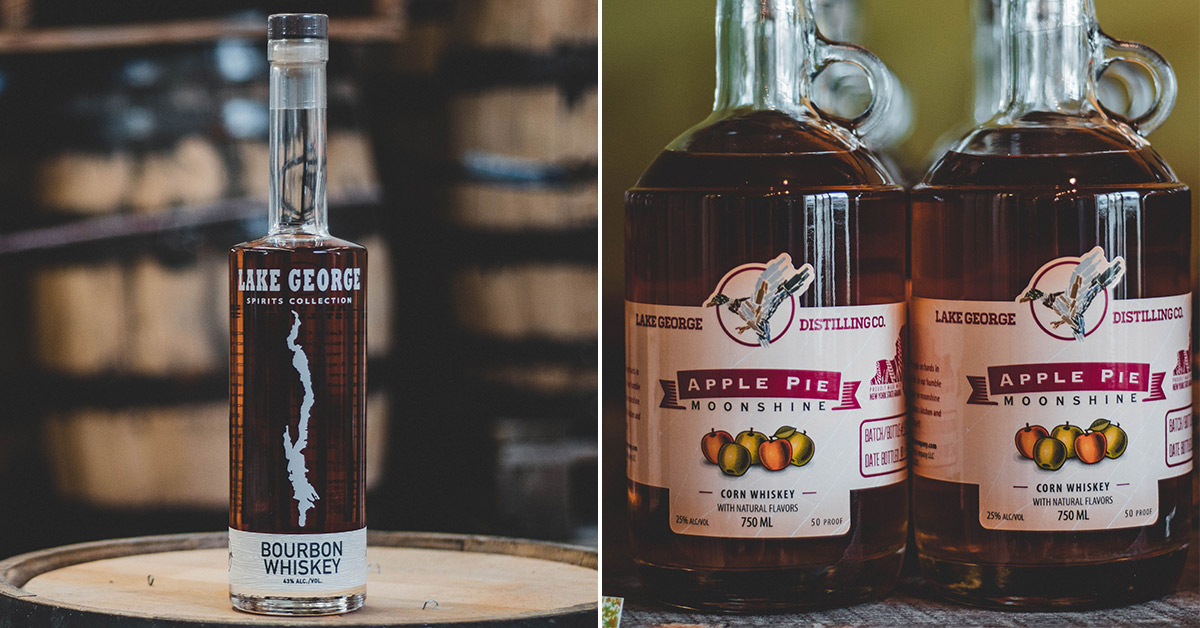 two different lake george distilling products