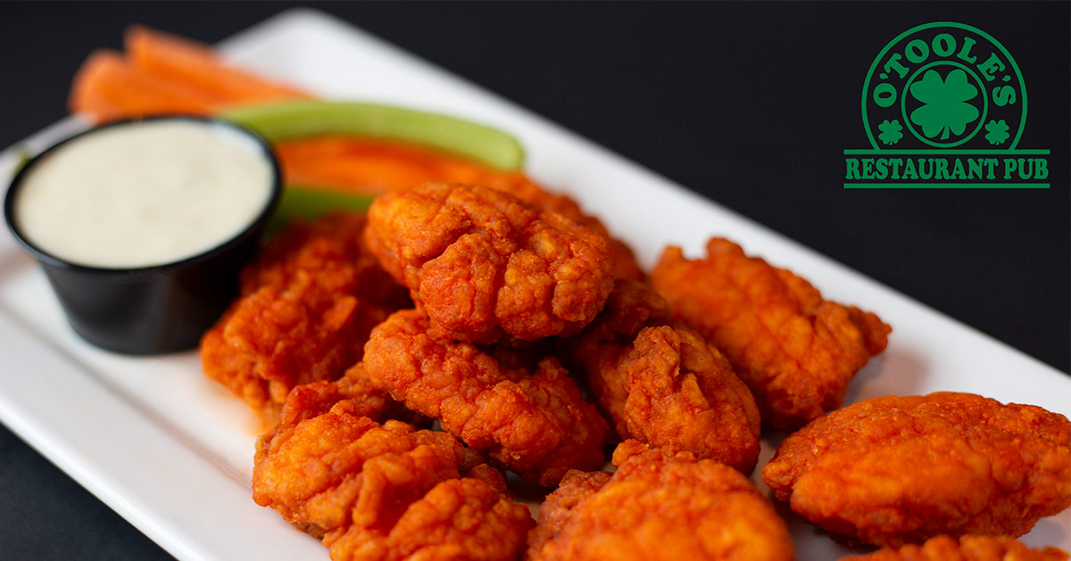 plate of boneless wings from otooles