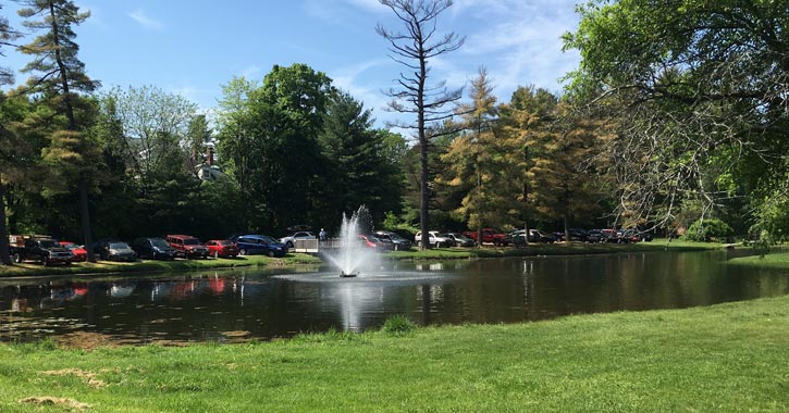 fountain in crandall pond