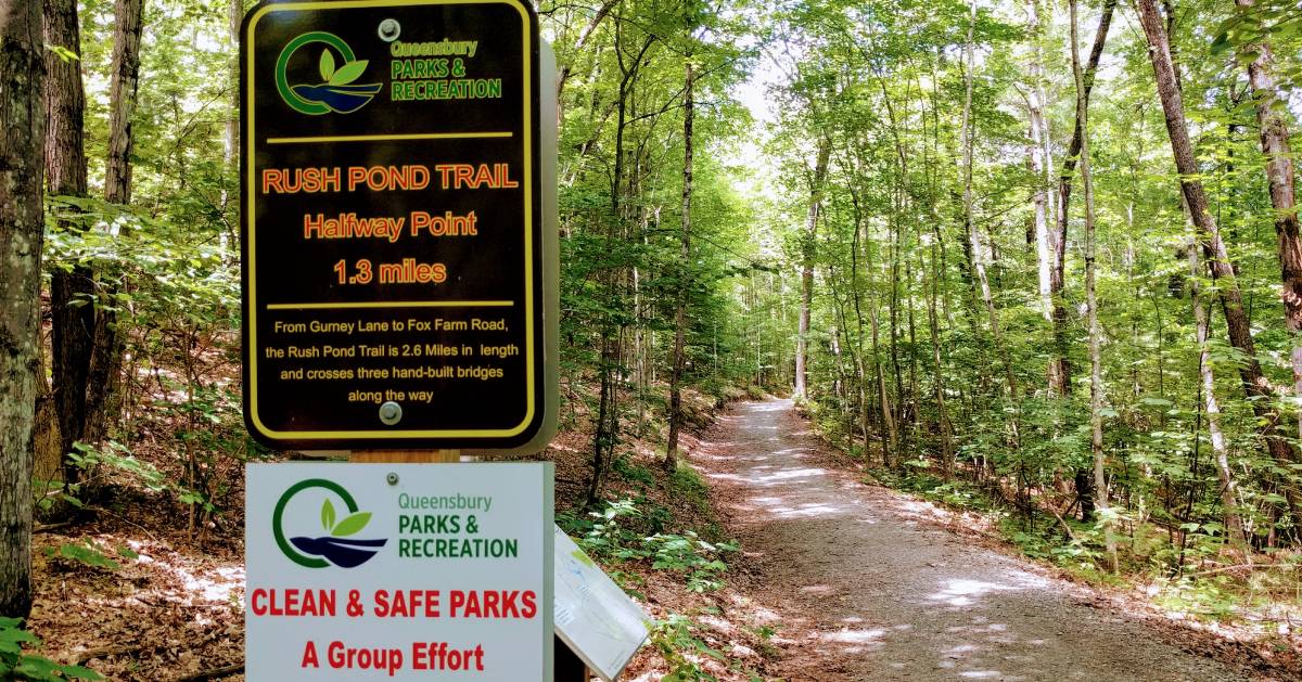 Rush Pond Trail signs